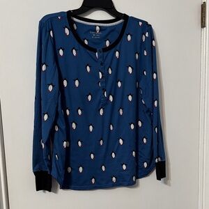 Kate Spade Blue Penguin Print Pajama set